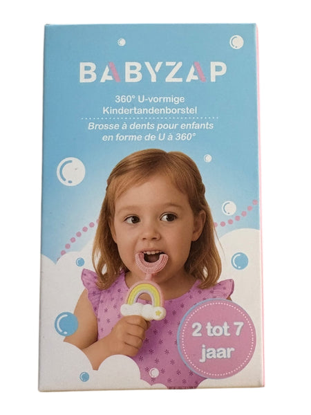 U-vormige Kindertandenborstel 2-7 jaar – Roze | Babyzap®