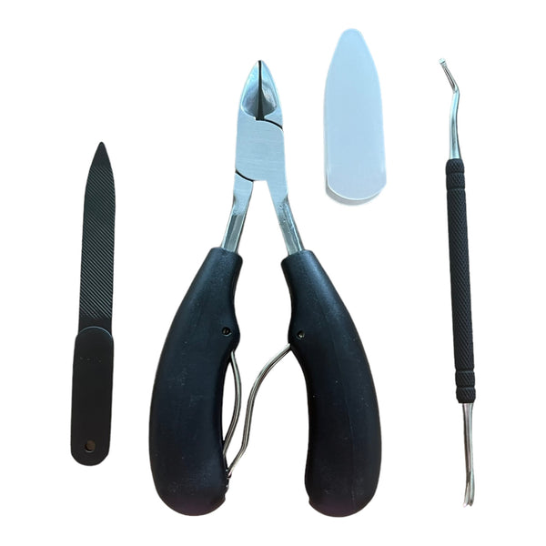 Medies - Nageltang premium set met nagelreiniging en nagelvijl - 3 stuks - ingegroeide nagels - harde nagels - teennagelknipper - kalknagels - nagelknipper